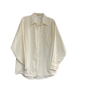 ETIENNE AIGNER Men’s Pinpoint Oxford Ivory Shirt Size: 17.5 34/35